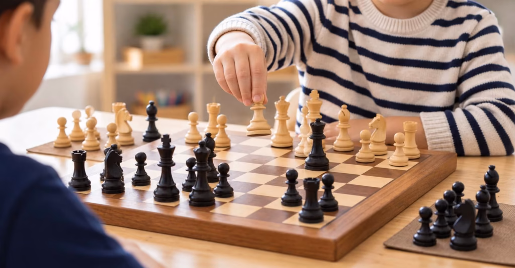 Chess enrichment class at Blooming Prep