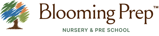 Blooming Prep logo, horizontal lockup